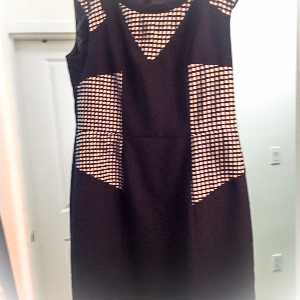 City chic black and off white dress